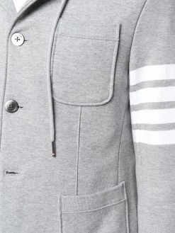 Thom Browne 4-bar Loopback Hooded Sport Coat