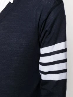 Thom Browne fine merino wool V-neck jumper