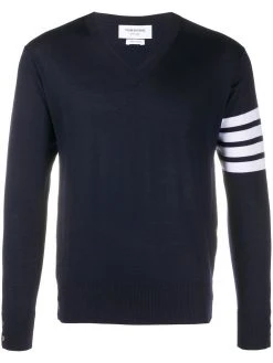 Thom Browne fine merino wool V-neck jumper