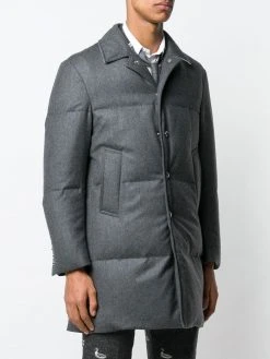 Thom Browne Wool Flannel Bal Collar Overcoat