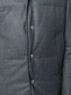 Thom Browne Wool Flannel Bal Collar Overcoat