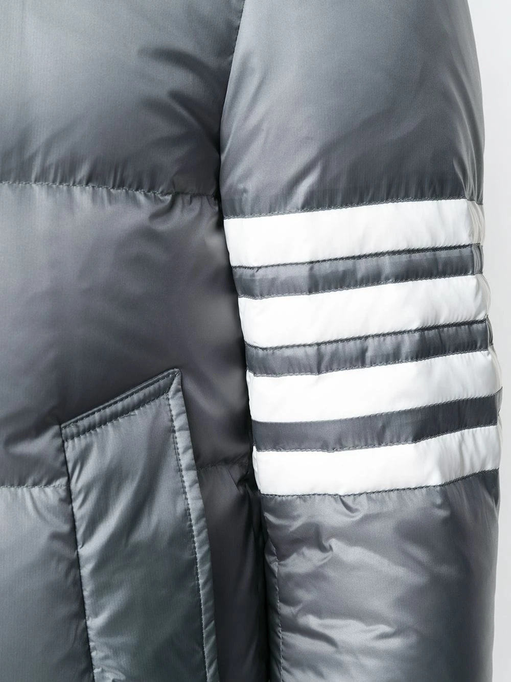 Best Pirce βοΈ Thom Browne 4 bar Matte Nylon Bal Collar Overcoat down coats of men π 5 Thom Browne 4-bar Matte Nylon Bal Collar Overcoat