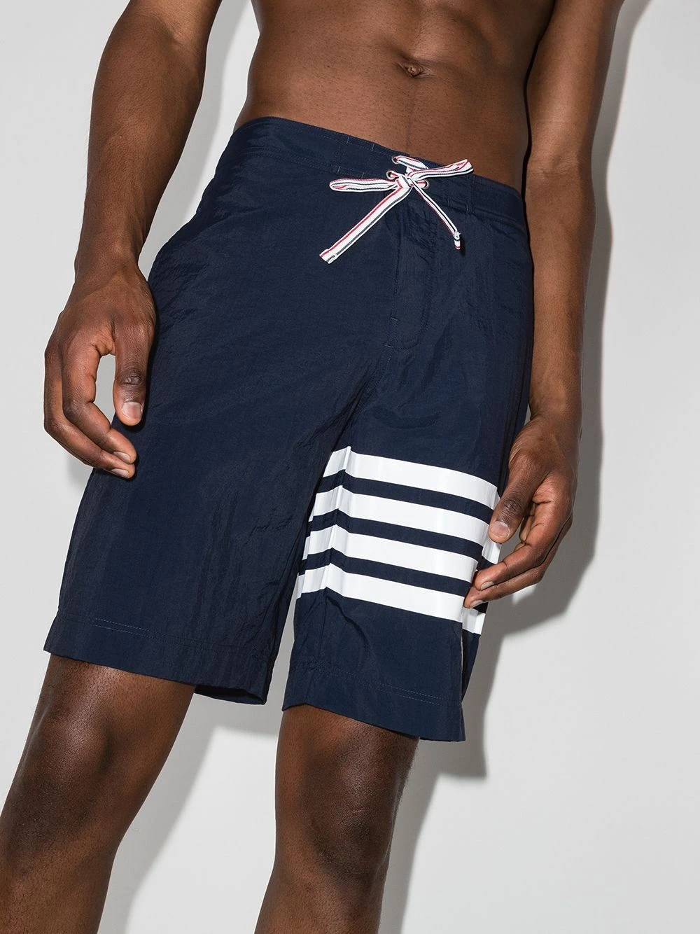 Budget ❤️ Thom Browne 4 bar Swim Tech Board Short swim & board shorts of men ⭐ 2 Thom Browne 4-bar Swim Tech Board Short