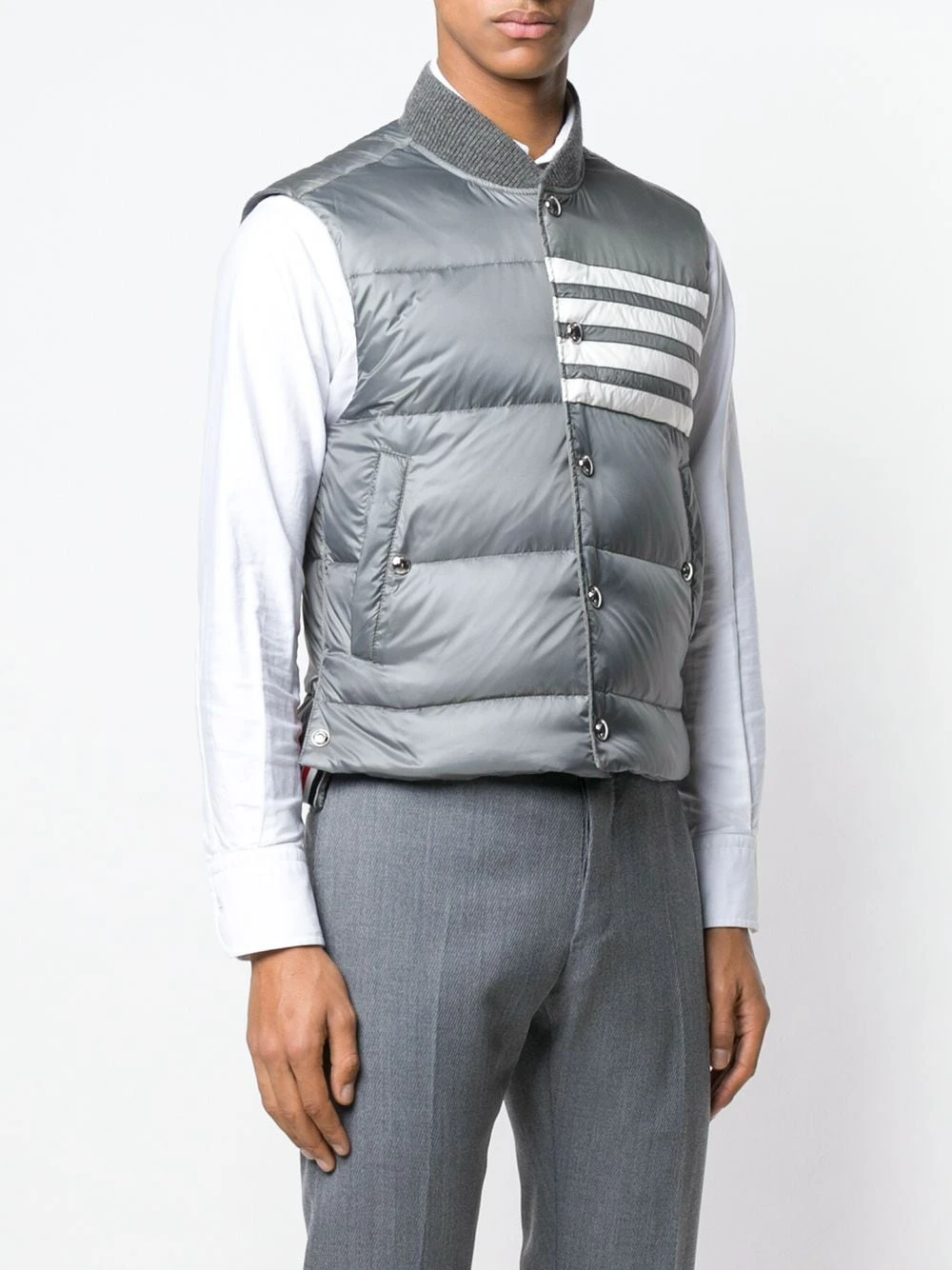 Brand new β€οΈ Thom Browne 4 bar Matte Nylon Down Vest waistcoats & gilets of men π 3 Thom Browne 4-bar Matte Nylon Down Vest