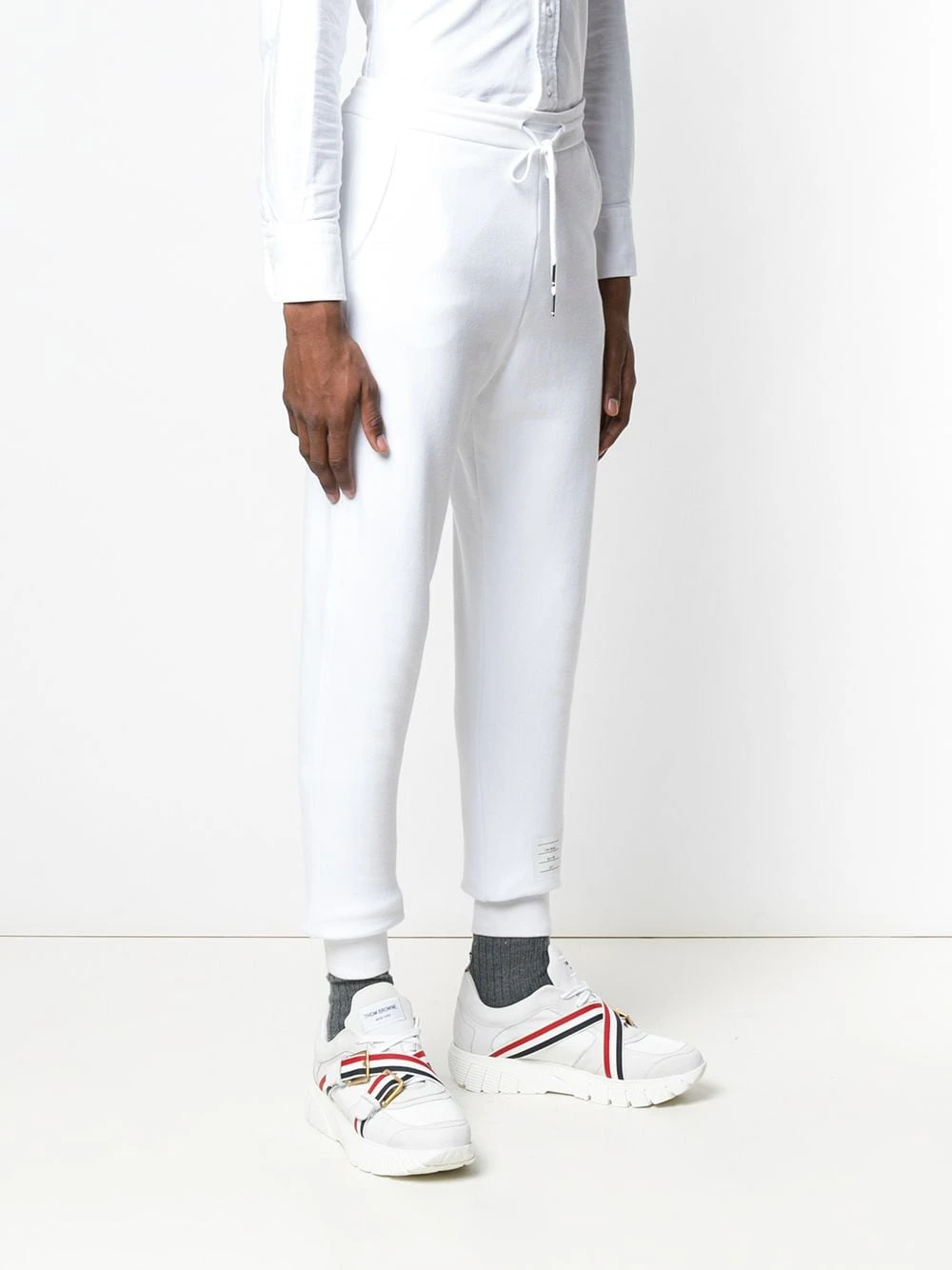 Flash Sale π Thom Browne Signature stripe track trousers sweatpants of men π 3 Thom Browne signature stripe track trousers