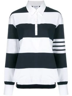 Thom Browne 4-Bar striped rugby polo