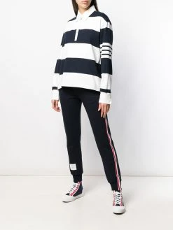 Thom Browne 4-Bar striped rugby polo