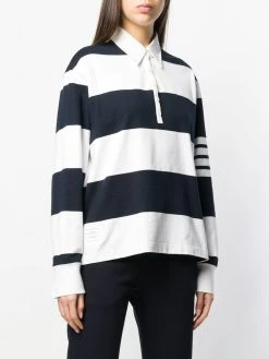 Thom Browne 4-Bar striped rugby polo