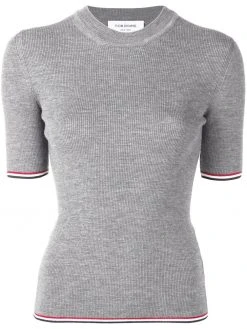 Thom Browne RWB-trim ribbed T-shirt