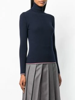 Thom Browne RWB-trim roll-neck jumper