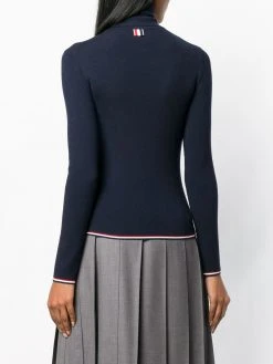 Thom Browne RWB-trim roll-neck jumper