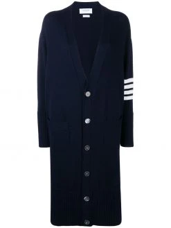 Thom Browne 4-Bar exaggerated V-neck cardigan