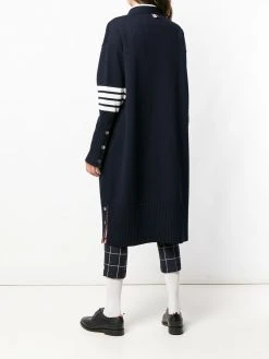 Thom Browne 4-Bar exaggerated V-neck cardigan