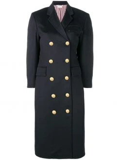 Thom Browne double-breasted mid-length overcoat