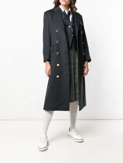 Thom Browne double-breasted mid-length overcoat