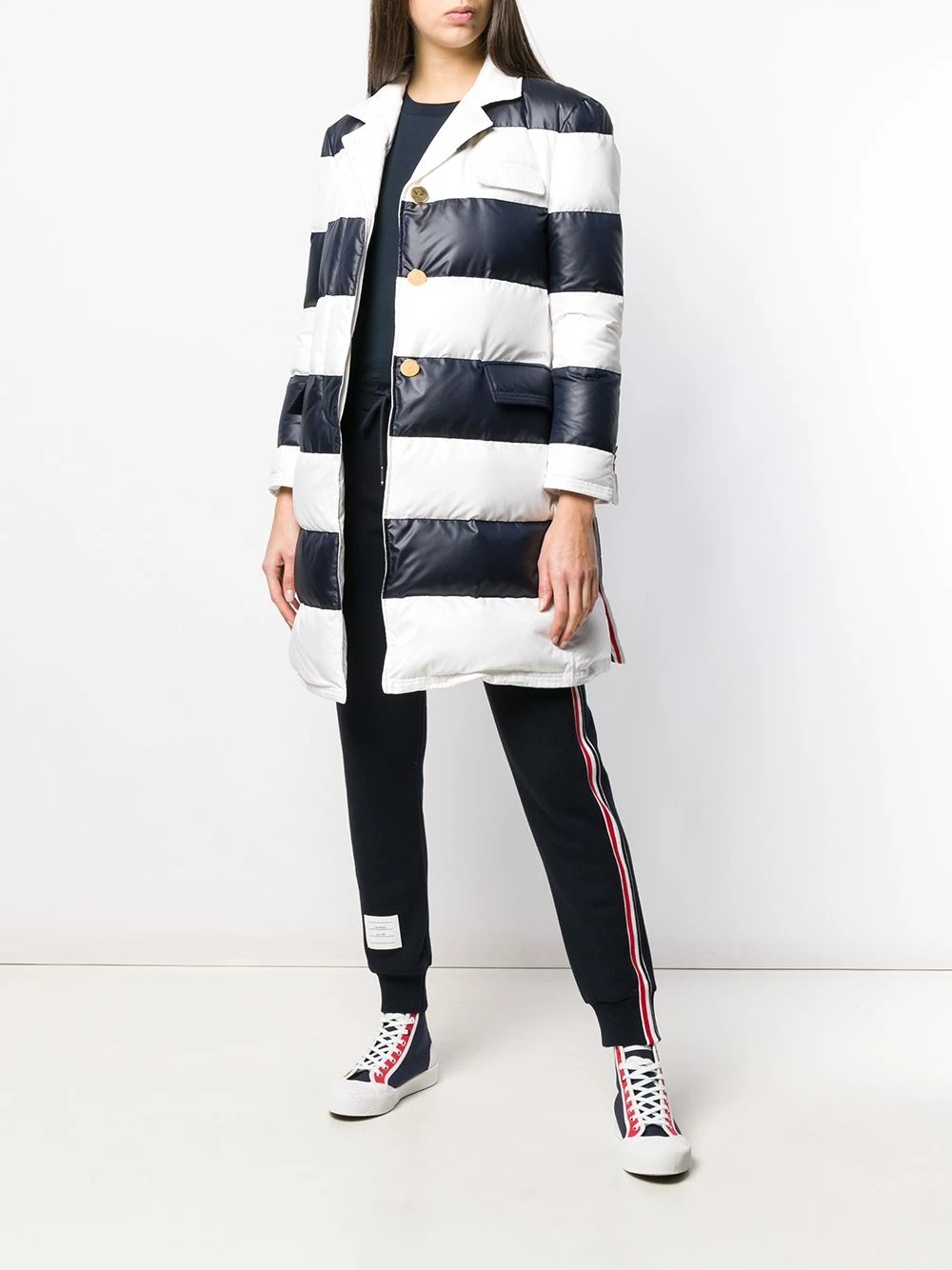 Flash Sale ⌛ Thom Browne Loopback stripe track pants sweatpants of women ⭐ 2 Thom Browne loopback stripe track pants