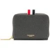 Thom Browne Dark Grey Pebbled Zip Around Wallet