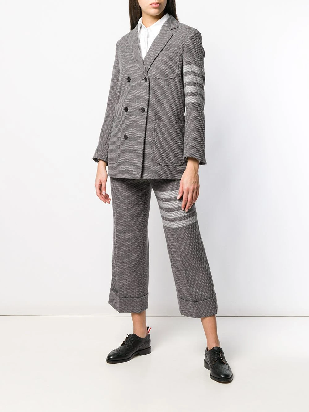 Best Pirce π Thom Browne RWB tab long sleeve Oxford shirt shirts of women β 2 Thom Browne RWB tab long-sleeve Oxford shirt