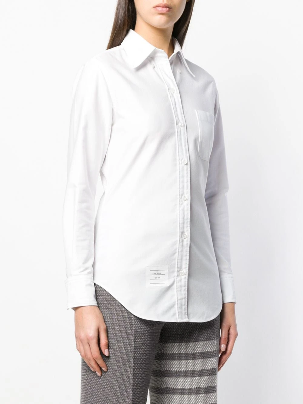 Best Pirce π Thom Browne RWB tab long sleeve Oxford shirt shirts of women β 3 Thom Browne RWB tab long-sleeve Oxford shirt