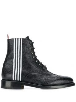 Thom Browne Contrast 4-bar Emboss Wingtip Boot