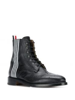 Thom Browne Contrast 4-bar Emboss Wingtip Boot