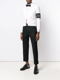 Thom Browne 4-bar Aran Cable Short Cardigan