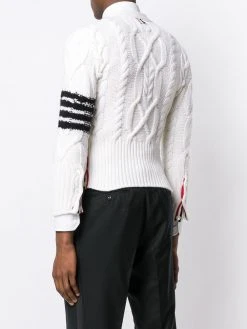 Thom Browne 4-bar Aran Cable Short Cardigan