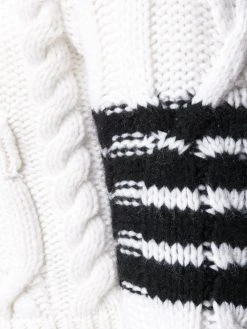 Thom Browne 4-bar Aran Cable Short Cardigan