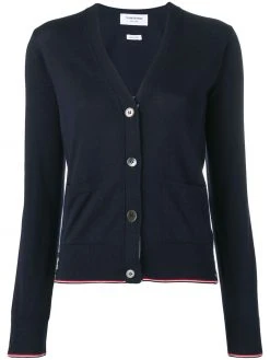 Thom Browne RWB tipping cashmere cardigan