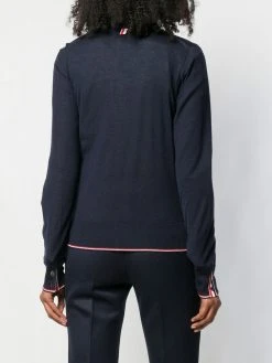 Thom Browne RWB tipping cashmere cardigan