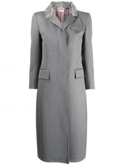 Thom Browne Fur Collar Elongated Chesterfield