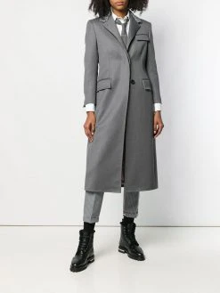 Thom Browne Fur Collar Elongated Chesterfield