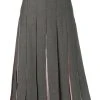 Thom Browne super 120s combo pleat skirt