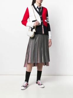Thom Browne super 120s combo pleat skirt