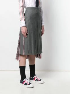 Thom Browne super 120s combo pleat skirt