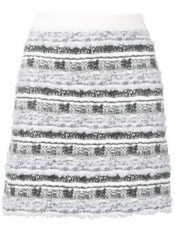 Thom Browne Check Tweed Yarn Miniskirt