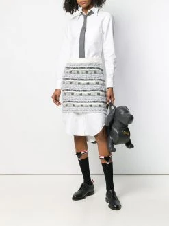 Thom Browne Check Tweed Yarn Miniskirt