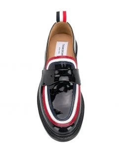 Thom Browne RWB-detail penny loafers