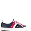 Thom Browne Canvas Broguing Low Top Sneakers