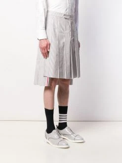 Wholesale π Thom Browne Seersucker pleated skirt tailored shorts of men βοΈ 9 Thom Browne seersucker pleated skirt