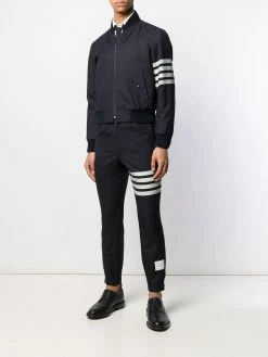 Thom Browne 4-Bar plain weave suiting bomber jacket