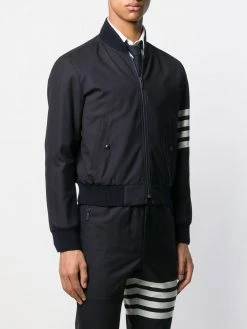 Thom Browne 4-Bar plain weave suiting bomber jacket