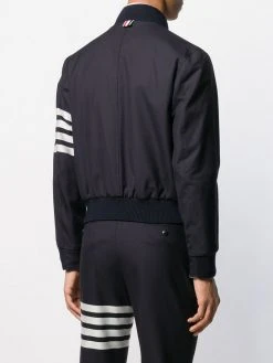 Thom Browne 4-Bar plain weave suiting bomber jacket