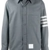Thom Browne 4-Bar snap front wool shirt jacket