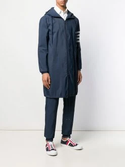 New π Thom Browne 4 Bar long hooded parka raincoats of men π 9 Thom Browne 4-Bar long hooded parka