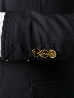 Thom Browne 4-Bar plain weave suiting overcoat