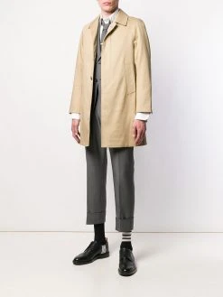 Thom Browne raglan-sleeve bal collar Chesterfield overcoat