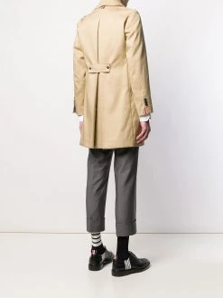 Thom Browne raglan-sleeve bal collar Chesterfield overcoat