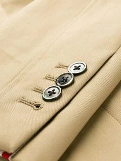 Thom Browne raglan-sleeve bal collar Chesterfield overcoat