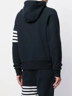 Thom Browne 4-Bar raglan-sleeve waffle stitch hoodie